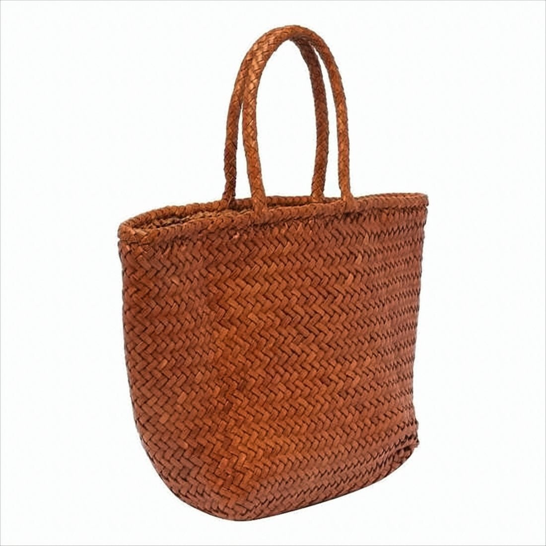 Dragon Diffusion Small Woven Buffalo Leather Tote Bag