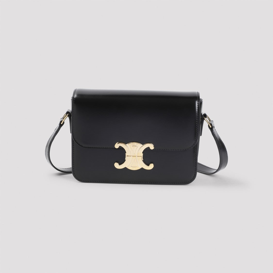 Celine Structured Black Calfskin Shoulder Bag