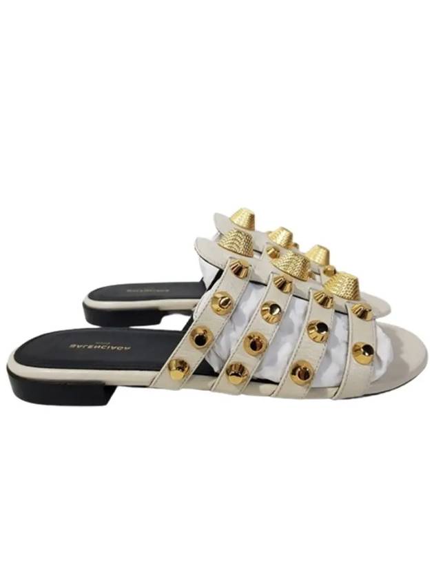 Luxury Balenciaga Trending 2025 Stud Strap Slippers White