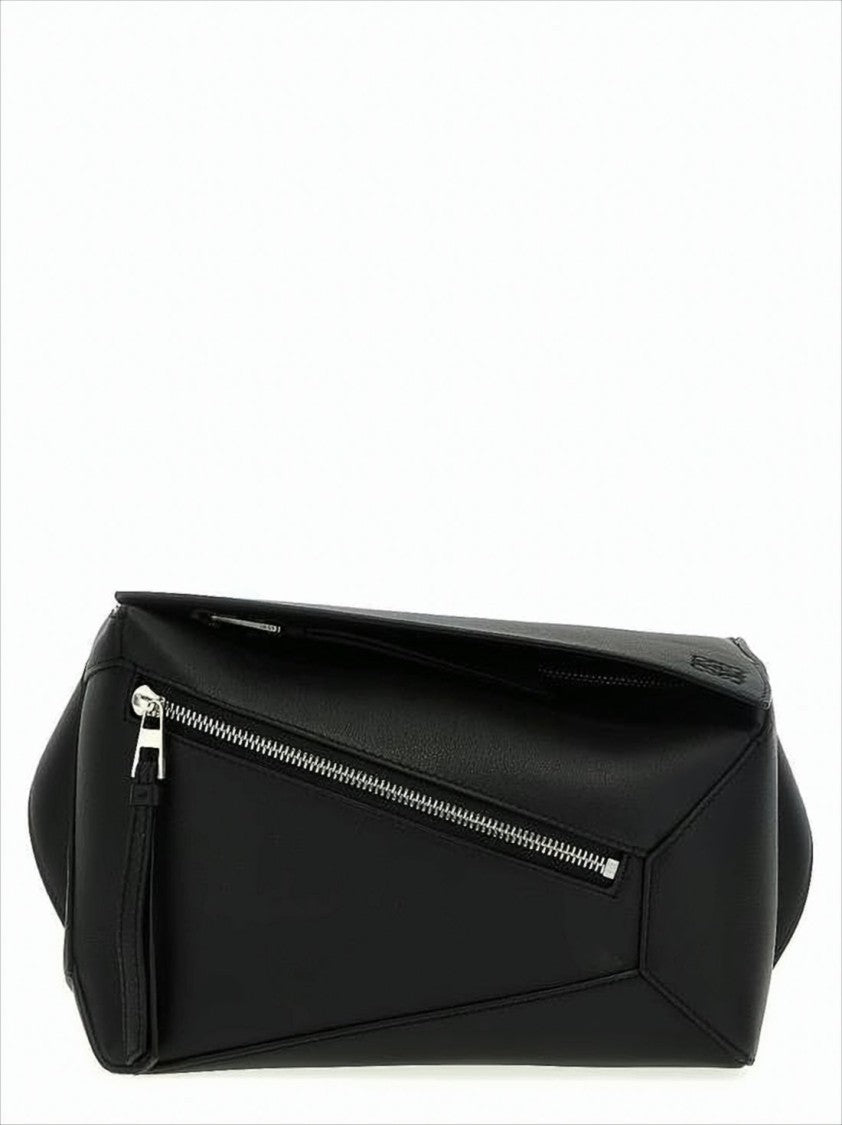 Loewe Geometric Calf Leather Crossbody Bag With Silver Hardware