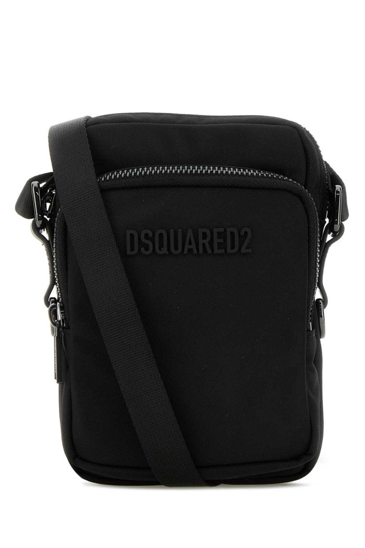 Dsquared2 Black Canvas Urban Crossbody Bag