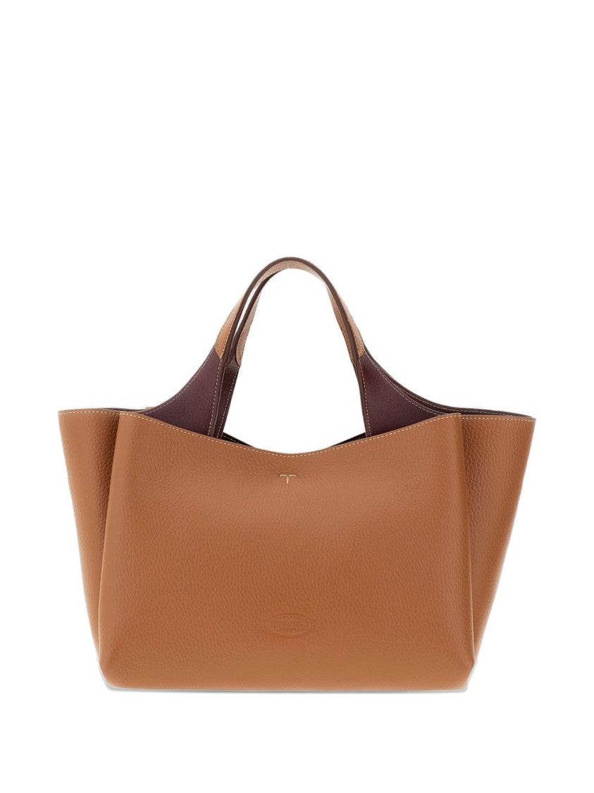 Tod's Textured Brown Leather Tote Bag