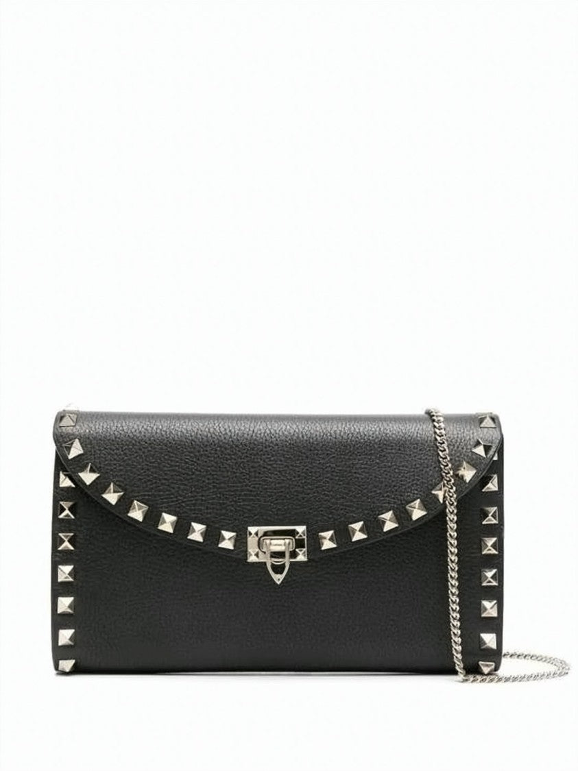 Valentino Garavani Textured Calf Leather Shoulder Bag