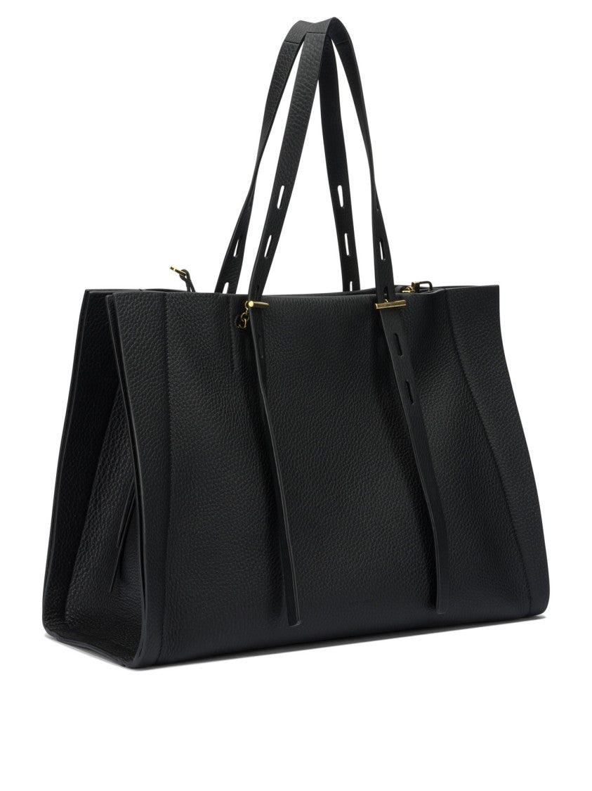 Minobossi Textured Leather Shoulder Bag