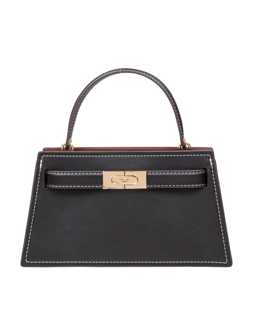 Tory Burch Mini Bag Lee Radziwill Petite In Leather Color Black
