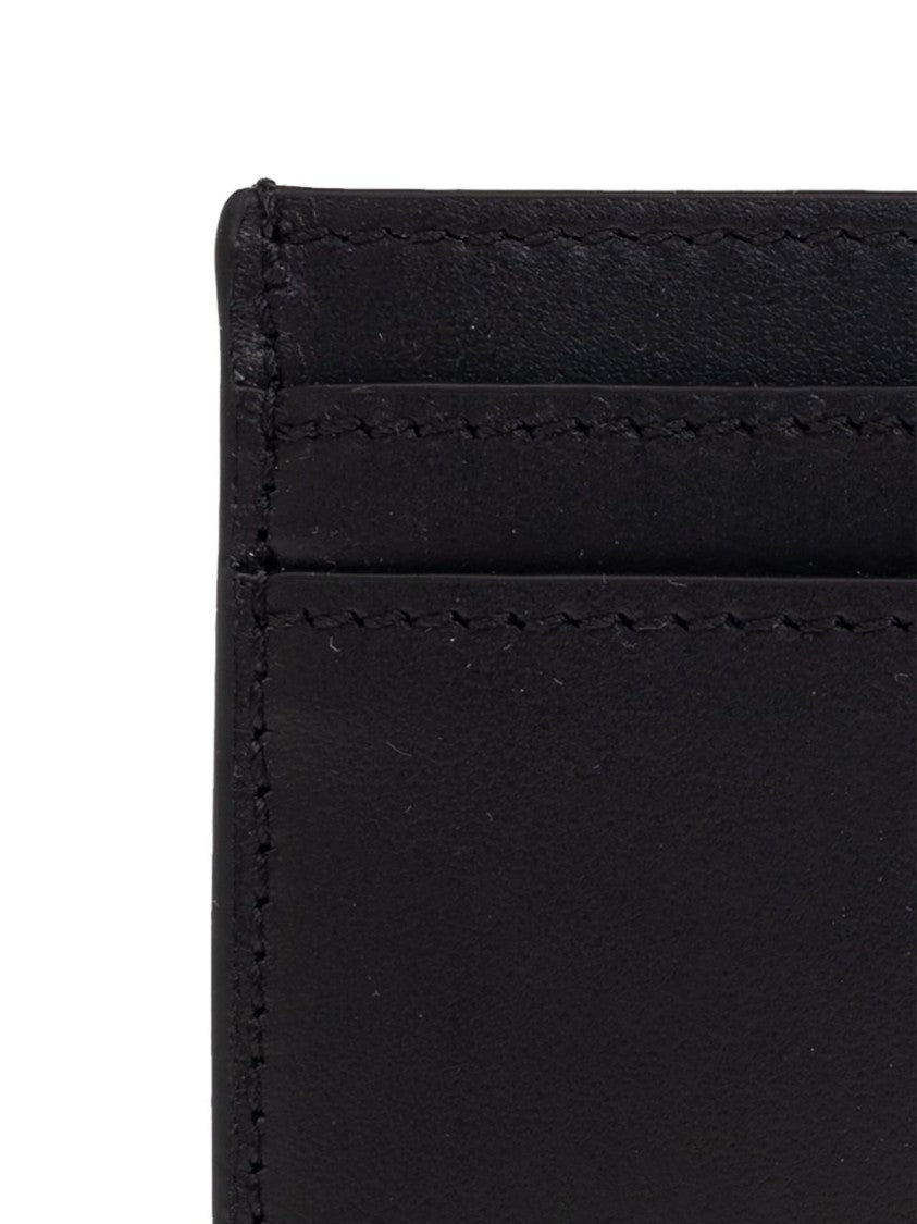 Alexander Mcqueen Rectangular Calfskin Leather Clutch With Contrasting Logo