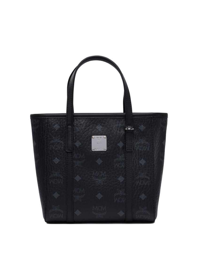 Mcm Structured Black Crossbody Bag With Adjustable Strap