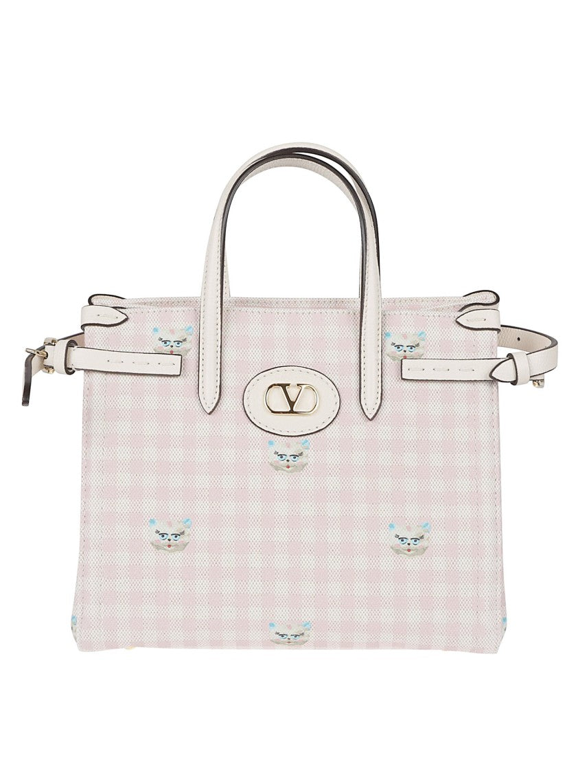 Valentino Garavani Structured Canvas Shopping Bag
