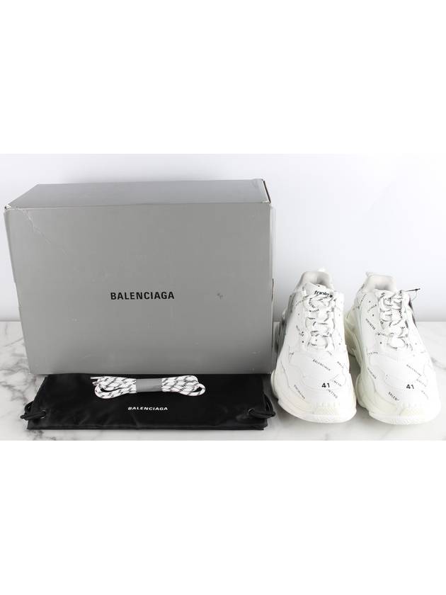 Luxury Balenciaga Trending 2025 My Multi Logo Triple S White 41 Domestic 260