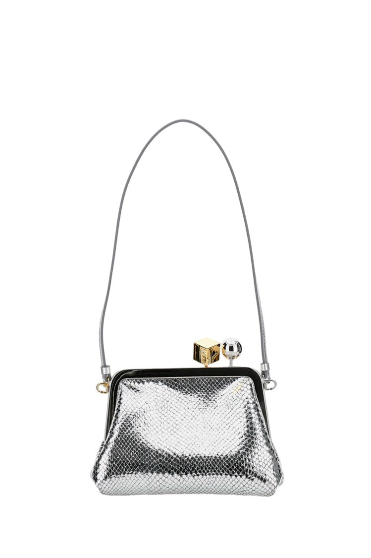Jacquemus Le Berlingot Snake-Effect Shoulder Bag