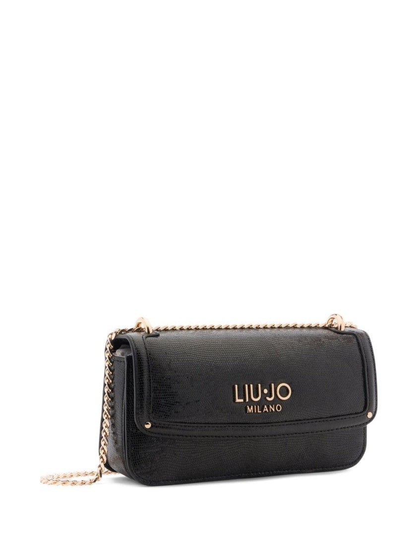 Liu Jo Textured Black Shoulder Bag