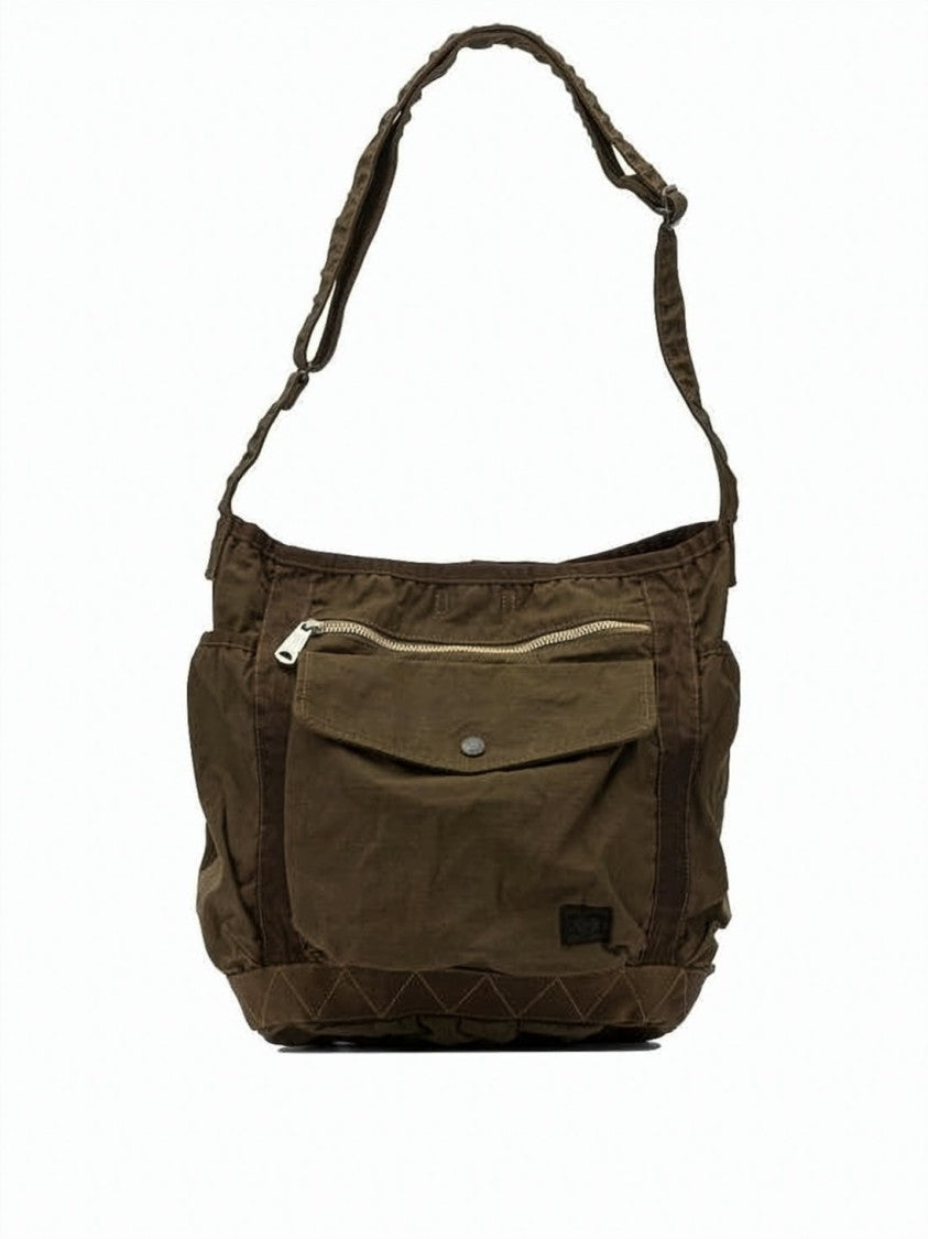 Porter Nylon Crossbody Bag With Flap Pocket