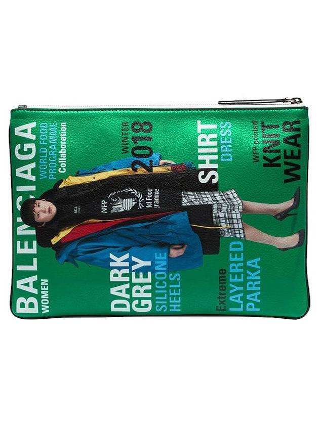 Luxury Balenciaga Trending 2025 Magazine Medium Clutch Bag Green