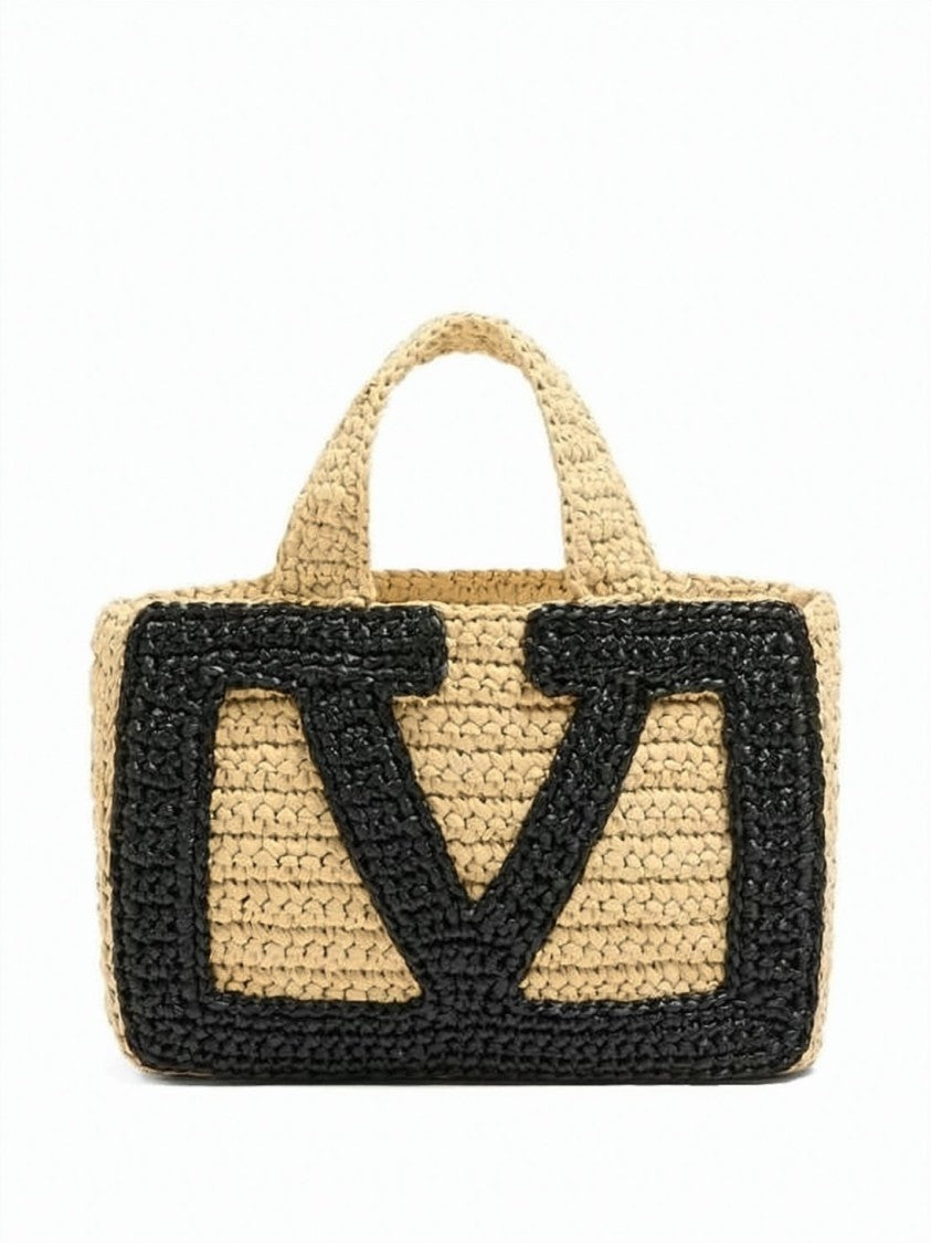 Valentino Garavani Woven Raffia Tote Bag