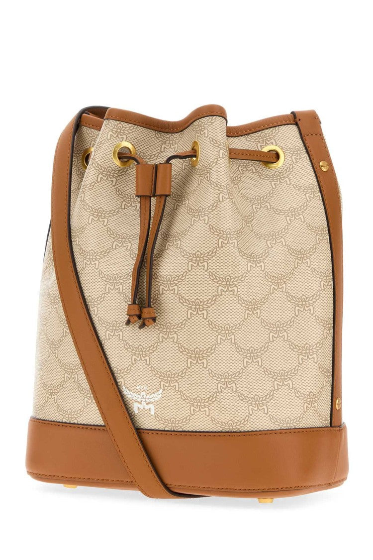 Mcm Printed Canvas Medium Himmel Bucket Bag