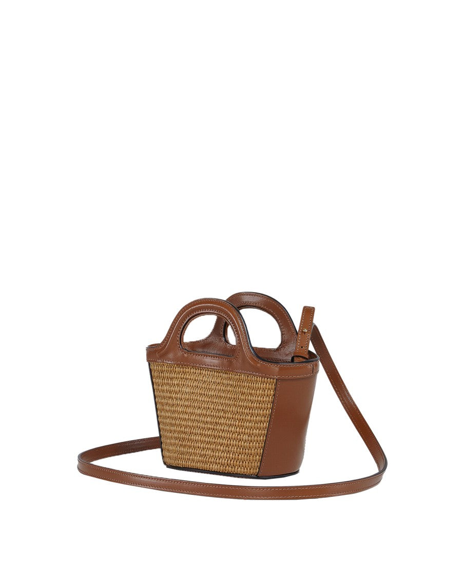 Marni Brown Raffia-Effect Tropicalia Bag