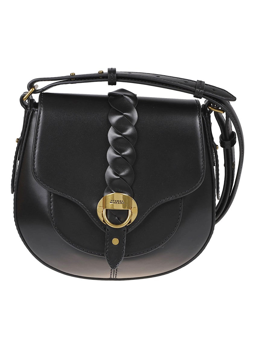 Isabel Marant Braided Detail Smooth Leather Shoulder Bag