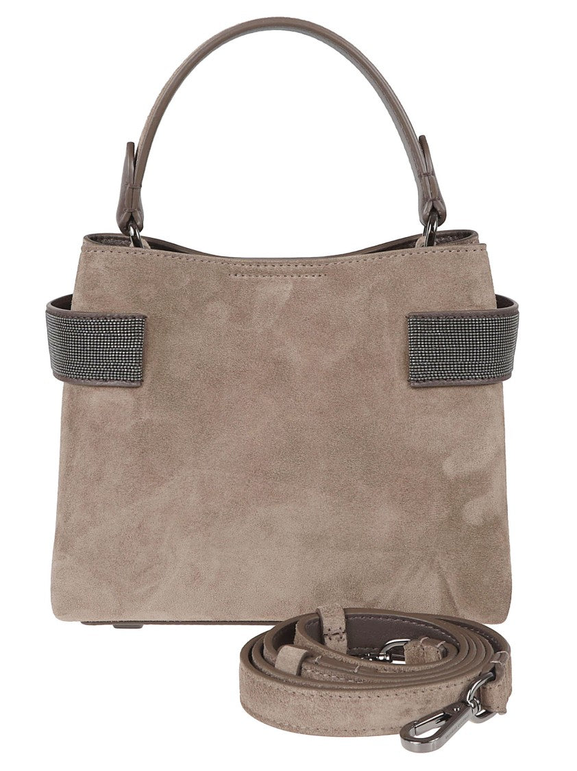 Brunello Cucinelli Mini Tote Bag With Metallic Embellishments
