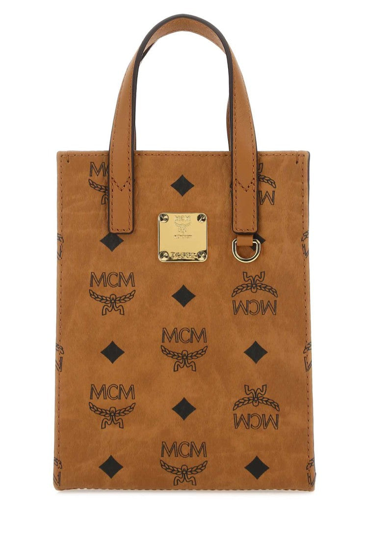 Mcm Printed Fabric Handbag