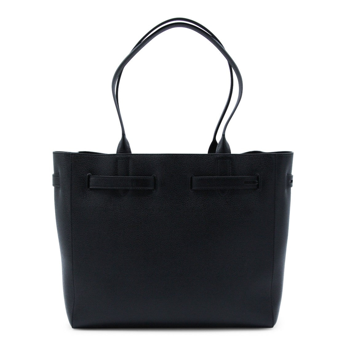 Tom Ford Structured Pebbled Leather Tote Bag With Gold Accents