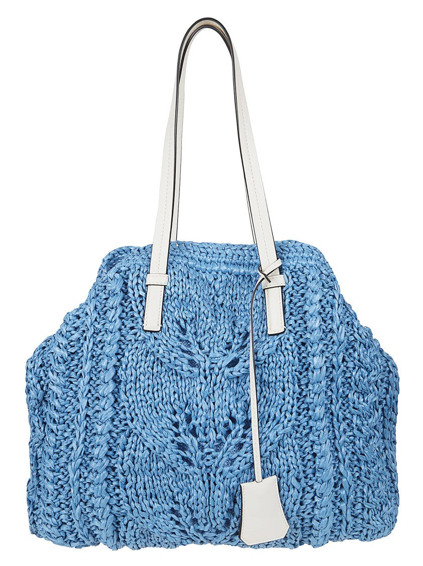 Ermanno Scervino Blue Viscose Shoulder Bag