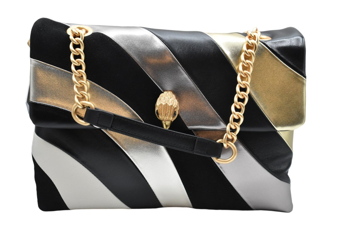 Kurt Geiger Diagonal Stripe Soft Handbag