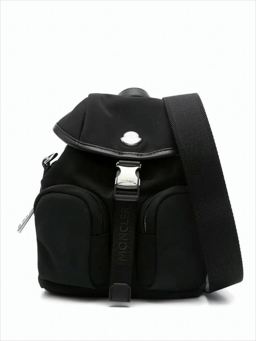 Moncler Compact Crossbody Bag With Silver-Tone Clasp And Adjustable Strap