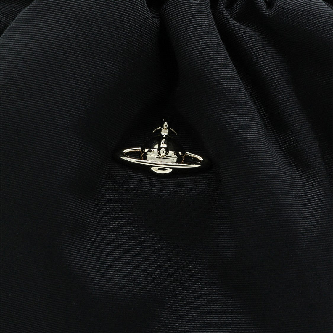 Vivienne Westwood Minimalist Black Drawstring Bag With Adjustable Strap