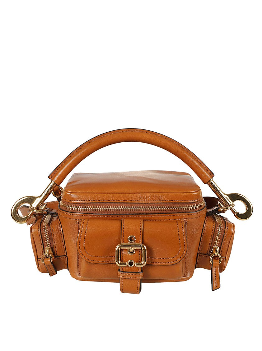 Chloé Structured Shiny Leather Camera Bag