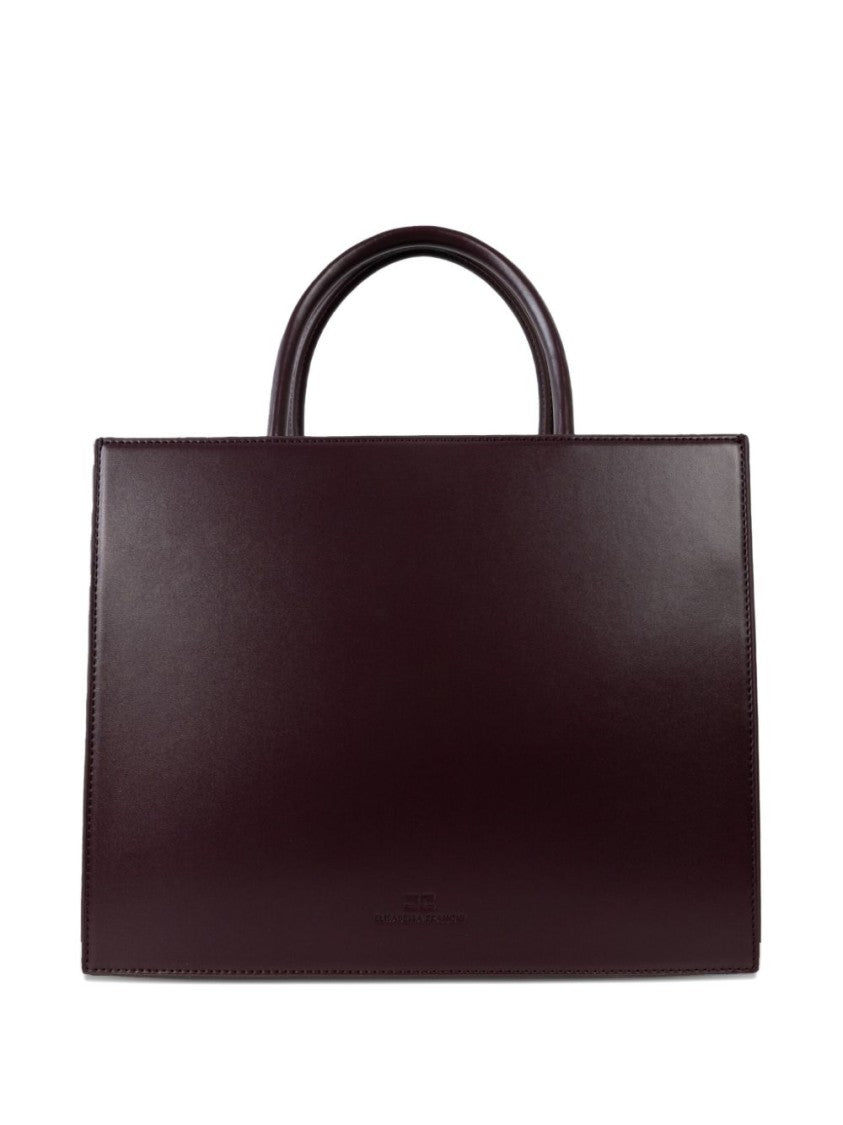 Elisabetta Franchi Structured Handbag With Prominent Logo Embellishment