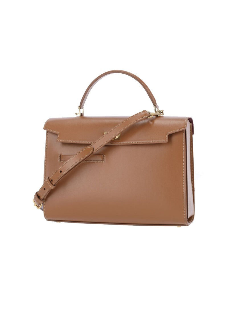 Anya Hindmarch "Mortimer" Handbag, In Brown Calfskin