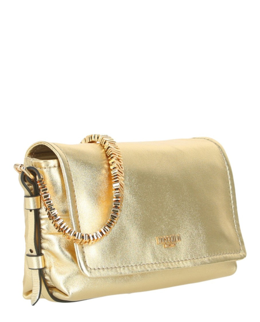 Moschino Logo-Lettering Metallic Crossbody Bag