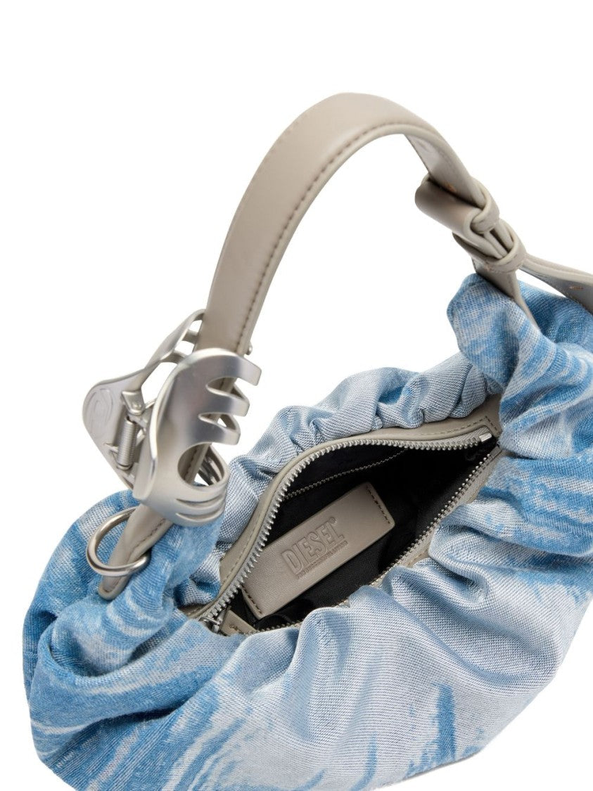 Diesel Ruched Silk And Nylon Bag