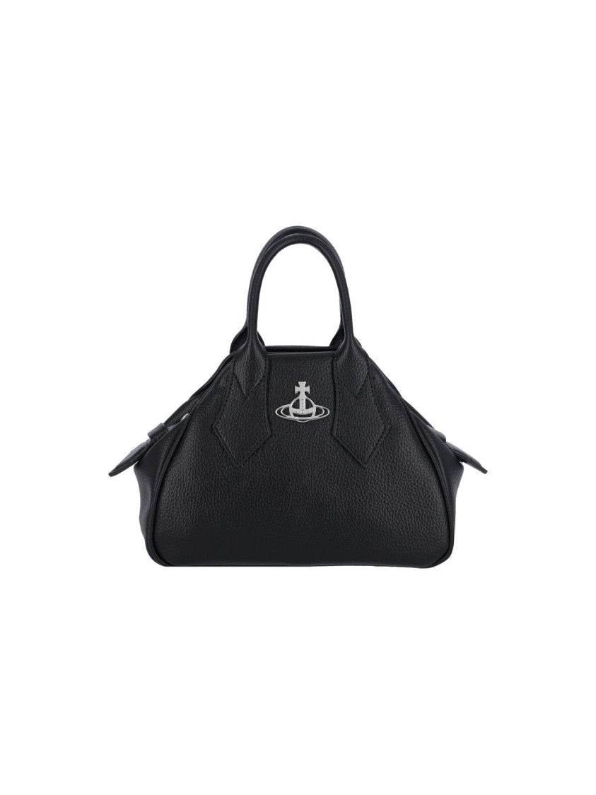 Vivienne Westwood Structured Pebbled Texture Shoulder Bag With Dual Handles