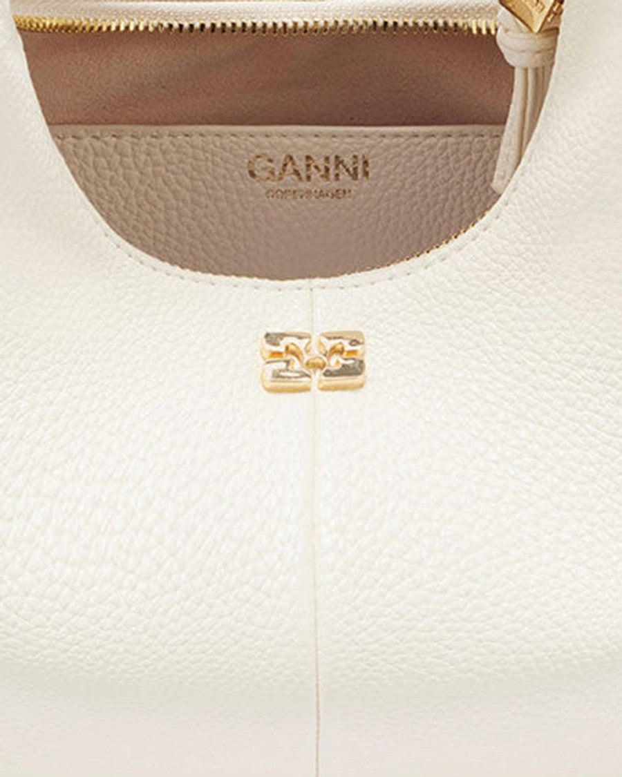 Ganni Egret Mini Hobo Bag