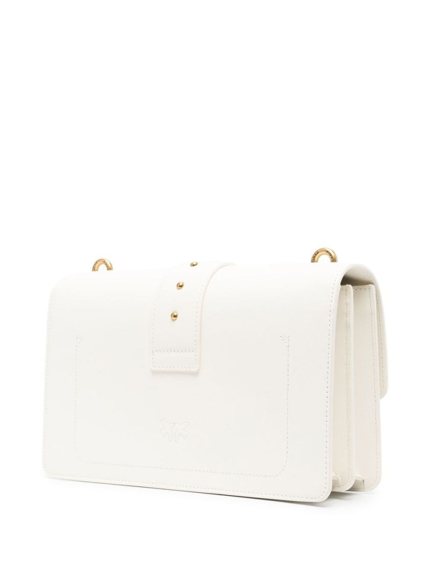 Pinko Leather Crossbody Bag With Gold-Tone Embellishment