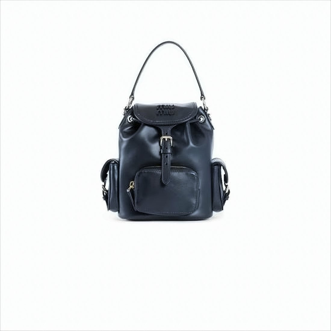 Miu Miu Structured Blue Leather Bag