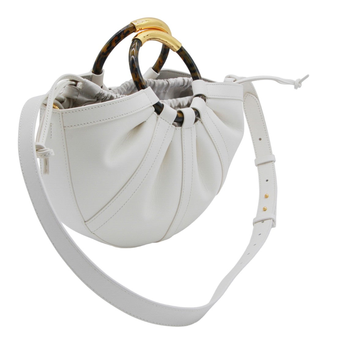 Coccinelle Soft-Gathered Handbag With Tortoiseshell Accents