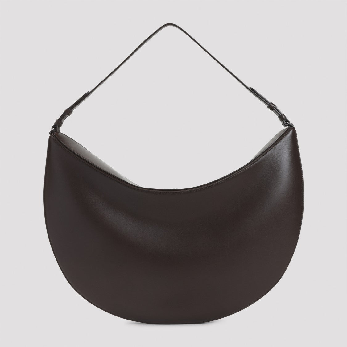 Jacquemus Midnight Brown Leather Le Calisso Rond Handbag
