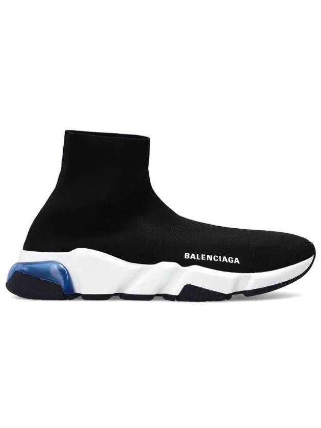 Luxury Balenciaga Trending 2025 Speed Trainer Clear Sole High Top Sneakers  Blue Black