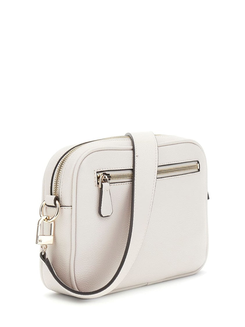 Guess Women's White Crossbody Bag In Faux Leather