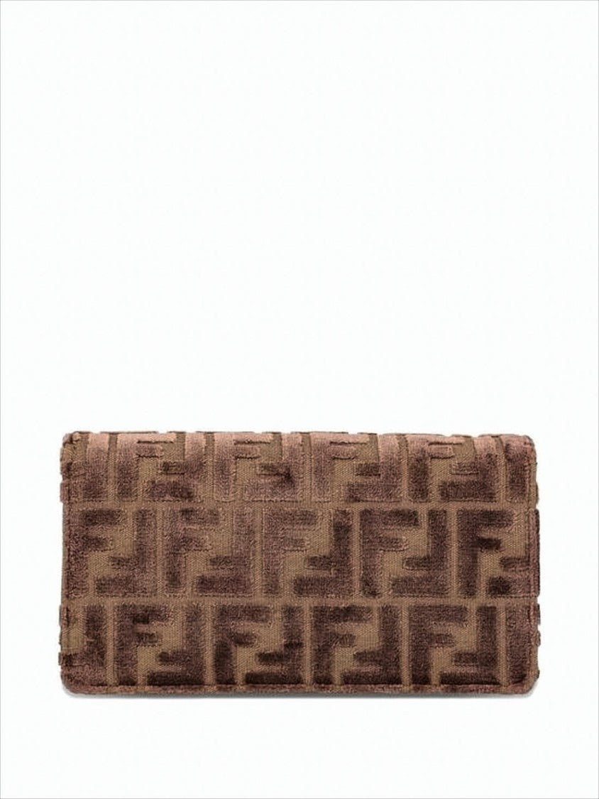 Fendi Textured Monogram Shoulder Bag With Versatile Straps