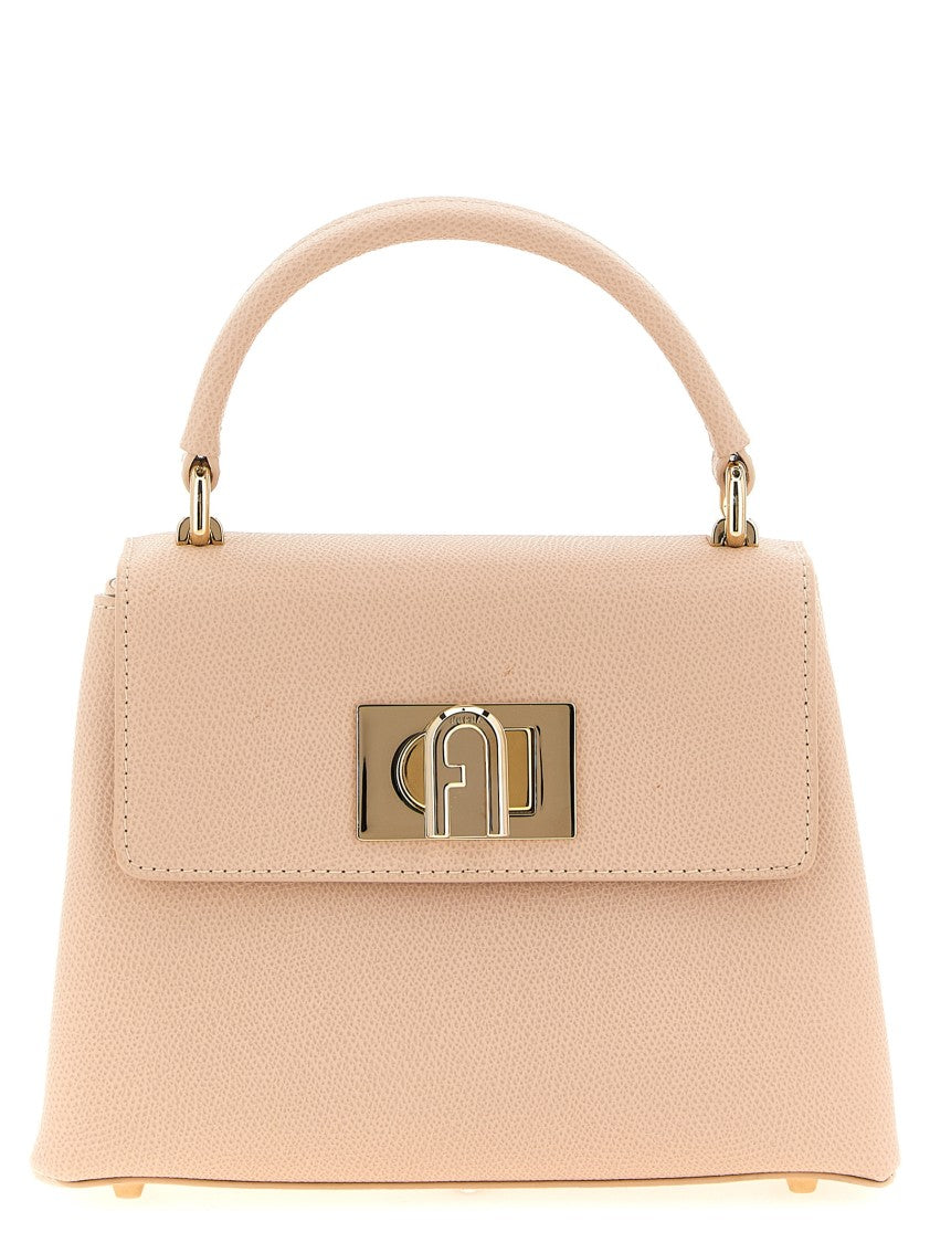 Furla Printed Leather Bellows Handbag