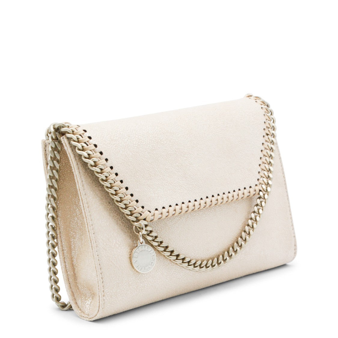 Stella Mccartney Gold Faux Leather Falabella Mini Crossbody Bag