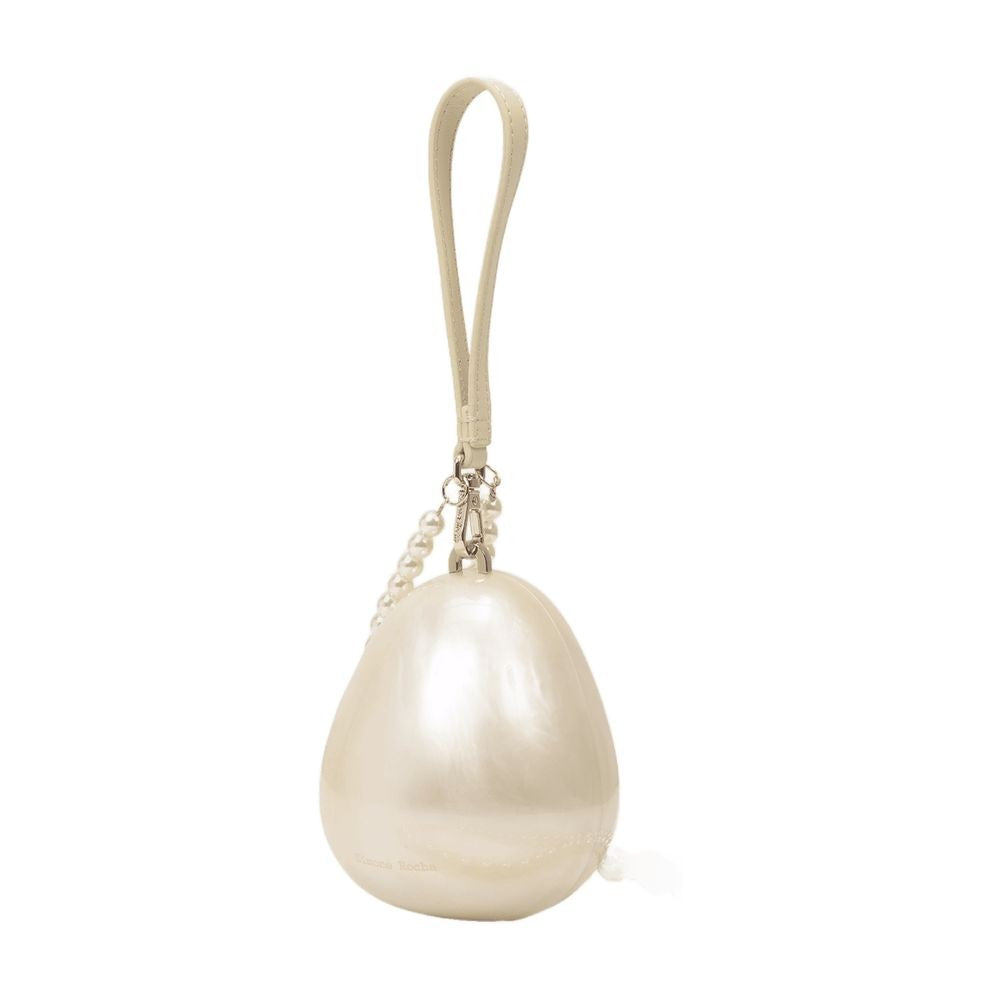 Simone Rocha Micro Egg Pouch With Pearl-Incrusted Handle