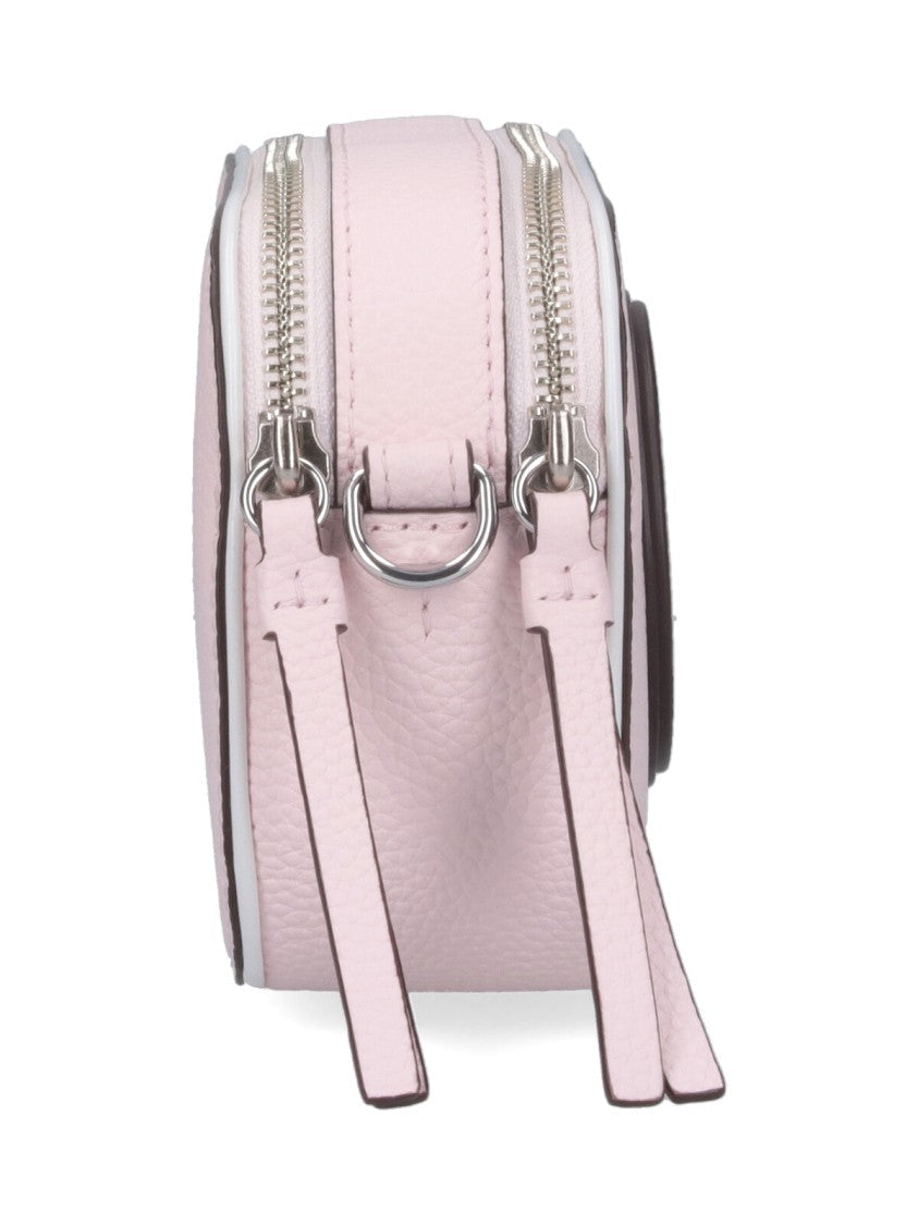 Tory Burch Calfskin Crossbody Bag With Double Zip Closure