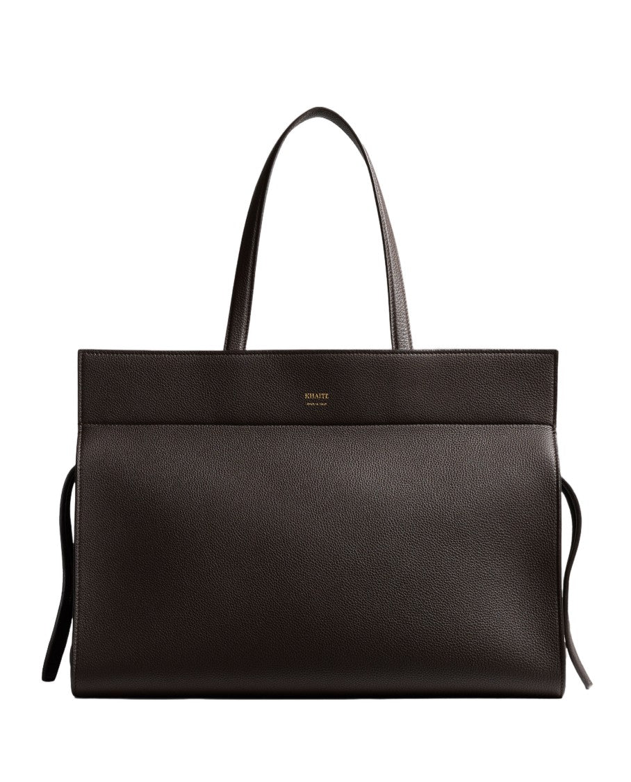 Khaite Structured Pebbled Leather Shoulder Bag