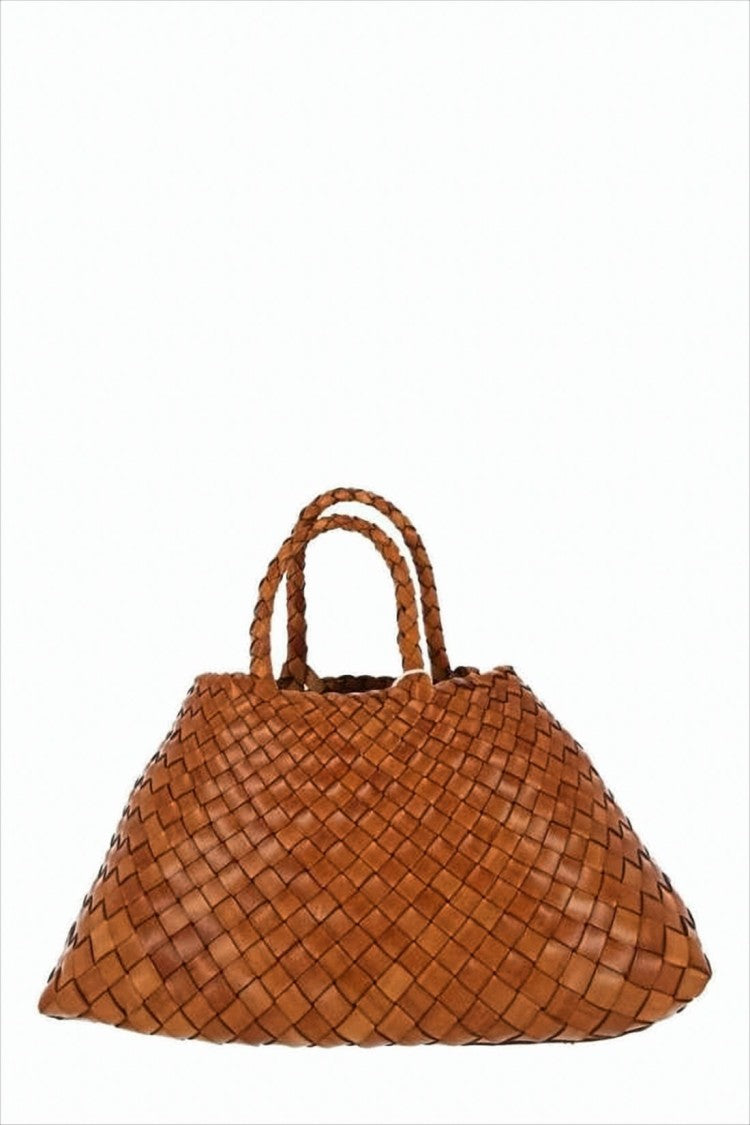 Dragon Diffusion Woven Buffalo Leather Tote With Braided Handles