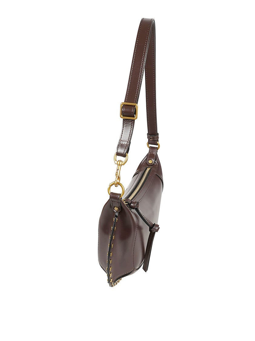 Isabel Marant Leather Crescent Bag With Gold-Tone Studs