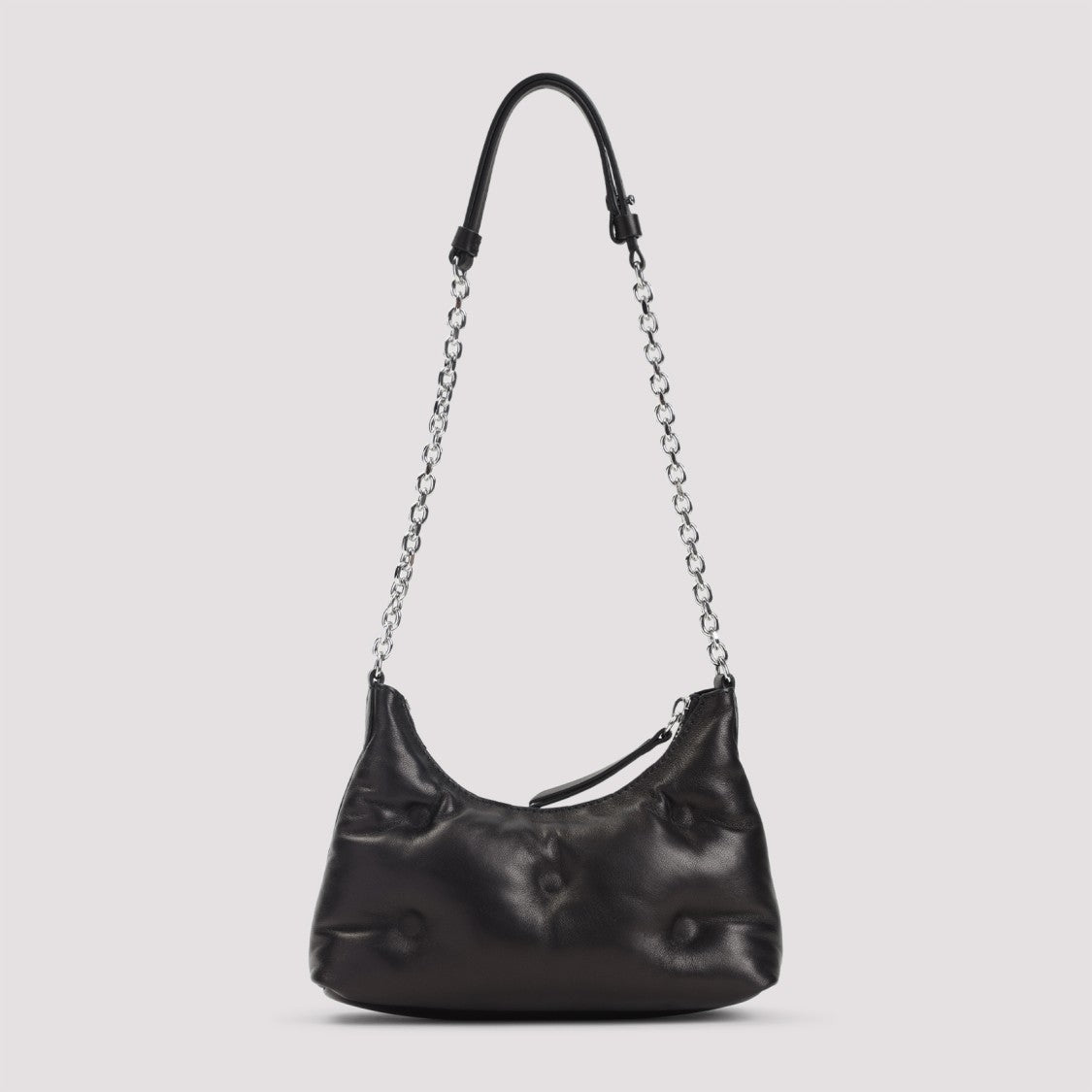 Maison Margiela Crinkled Leather Shoulder Bag With Chain Strap